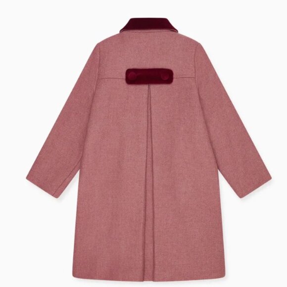 Brand New La Coqueta Dusty Pink Arrieta Girl Coat (NWT) Size 8 - Picture 2 of 4